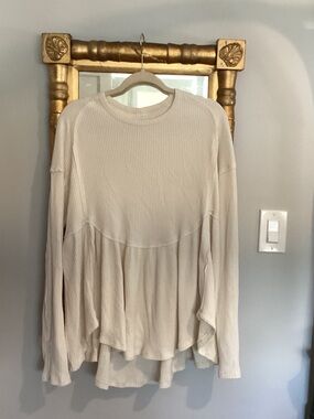 We The Free Thermal Babydoll top Large cream